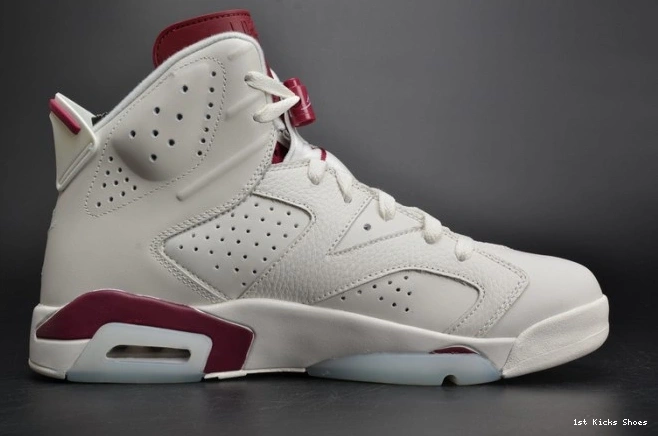 1st Kicks Maroon white Jordan 384664-116 Air 6 Retro 0811
